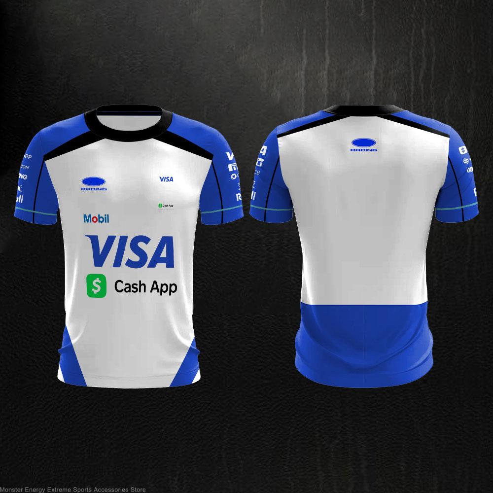Summer New Racing Competition Outdoor Extreme Sports VCARB Racing Team Quick Drying Breathable T-shirt O Neck Short Sleeve