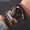 Canvas With Accessories Simple Sports High Sense Mixed Scale Quartz Watch Men'S Set Gift