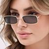 Non-polarized Candy Color Metal Cat Eye Sunglasses Female Summer Street Eyewear for Women Style