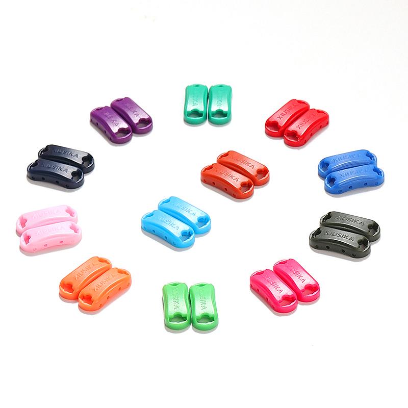 2pcs/pai Elastic Laces Buckle Shoelaces for Sneakers Shoelace Accessories Plastic Shoelace Lock Sports Shoe Kit AF1 Shoe Decora