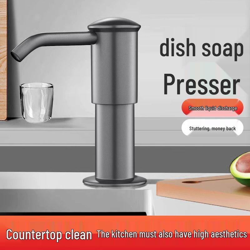 Extended Kitchen Soap & Sanitizer Dispenser with Detergent Pump