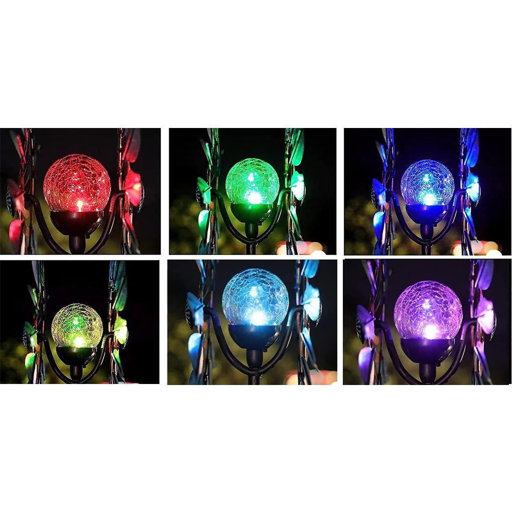 2025 New Garden Solar Lights Cracked Glass Ball Waterproof LED Lights For Outdoor Decor Decorations Pathway Patio Yard Lawn