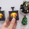 Creative Christmas Fireplace Atmosphere Miniature Magnetic Decorations
