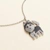 Rhinestone Beagle Pendant Shiba Inu Dog Necklace Jewelry Gift Pet Puppy Necklace  Dog Lovers