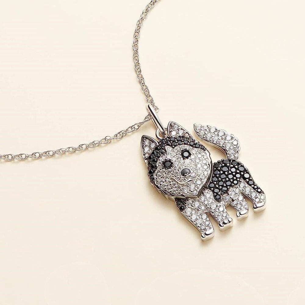 Rhinestone Beagle Pendant Shiba Inu Dog Necklace Jewelry Gift Pet Puppy Necklace Dog Lovers
