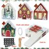 Christmas Gingerbread House Candy Box Merry Christmas Decoration For Home 2025 New Year Gift Cookie Packaging Box Xmas Ornament