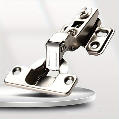 Modern Brushed Metal Cabinet Hinges, Wall Mount Small Shallow Cup Hinge for Wardrobe, Cabinet, Furniture Doors with No Hydraulic Buffering