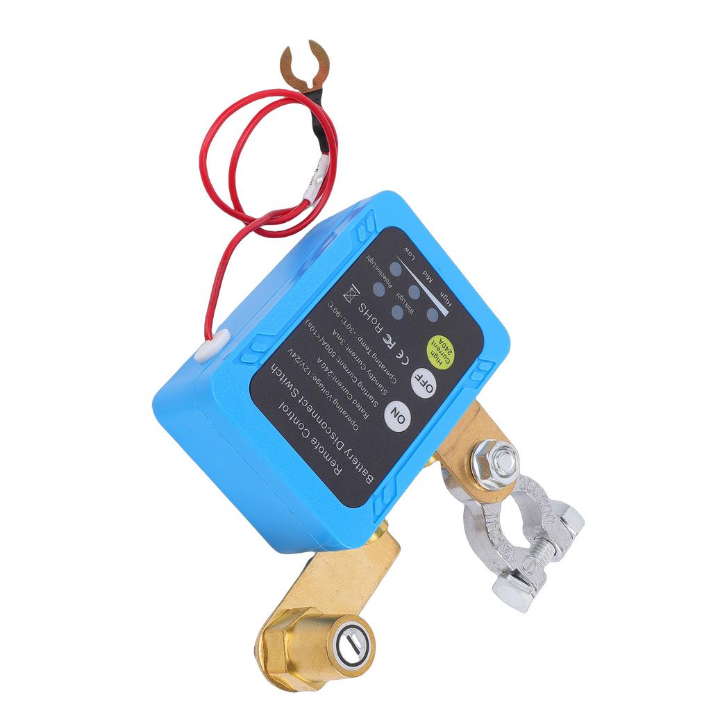 Remote Battery Disconnect Switch 240A Smart Low Voltage Anti Theft Power Shut Off Switch for Car Truck RV