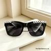 Pink Heart Pearl Sunglasses with English Letter Design for Girls' Birthday Parties