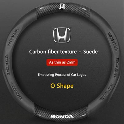 Sudue Carbon Fiber Car Steering Wheel Cover Anti Slip Steering Cover For Fit Civic Accord 7 8 9 10 Pilot City Jazz CRV HRV