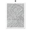 Linea geometrica astratta in bianco e nero Wall Art Canvas Painting Boho Poster e stampe di immagini a parete per soggiorno Home Decor