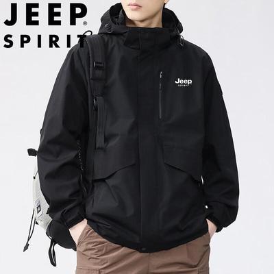 JEEP SPIRIT Men's Windproof Breathable Outdoor Jacket