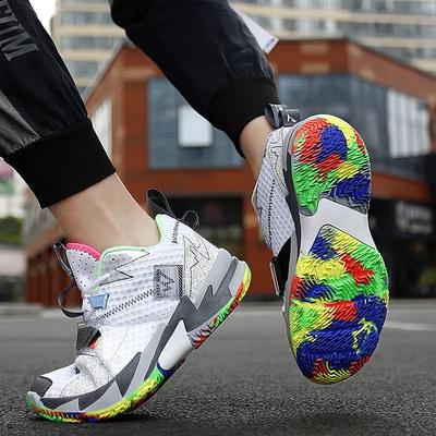 Classic Men's Women's Basketball Trainers Comfortable Non-slip Sports Shoes Top Wear Sports Basketball Shoes