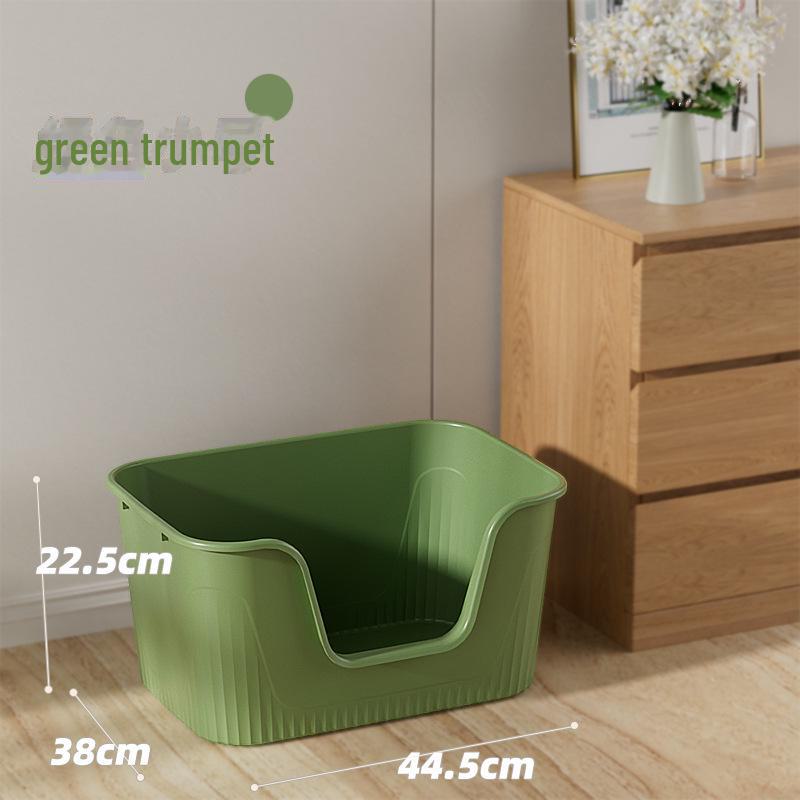 

Открытый кошачий туалет с защитой от брызг и ковриком - Easy Clean Kitten Toilet Cat Litter Box