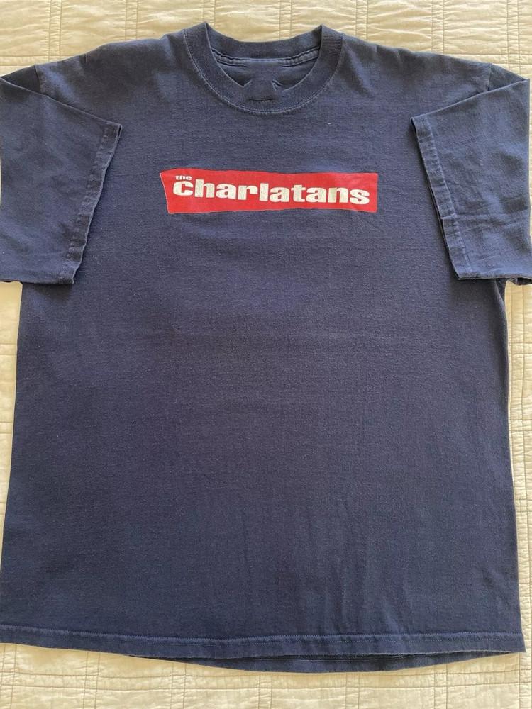 The Charlatans Band Logo 2002 US Tour Rock T Shirt Size S-5XL Unisex T-Shirt M