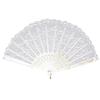 GoodsLand Fan with Lace and Plated Chinese 5 ColorsFolding Decoration, Cosplay, Style, Stylish, Women's GD-LACESEN-WH