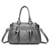 Large Capacity Tote Bag for women/Leather Womens/Ladies Ruched Leather Handbag