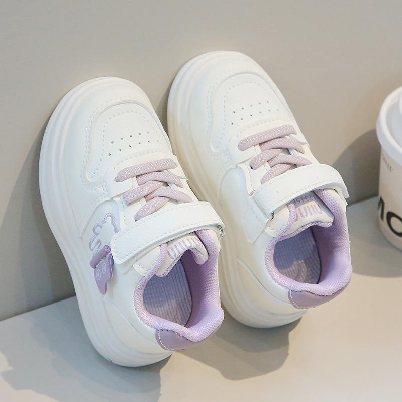 2025 New Autumn Single Shoes Children's Little White Shoes Boys and Girls Versatile Classic Breathable Casual Shoes Medium and Small Children's Board