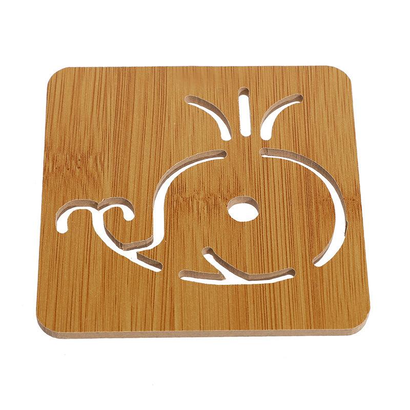 Cup Mat Wooden Tray Tea Coffee Cup Pad Heat Resistant Tableware Mug Mat Drinks Holder Placemat Decoration