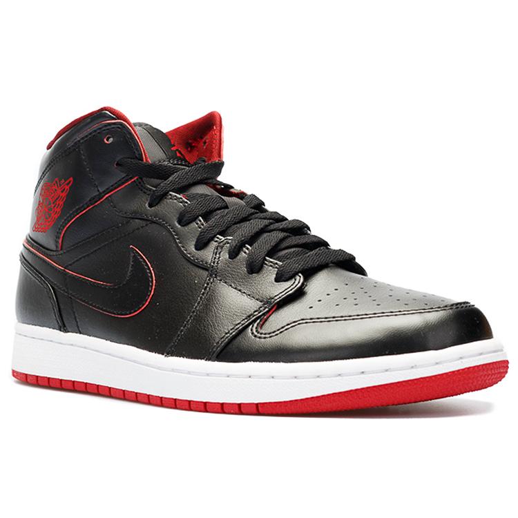 Jordan 1 Retro Mid Black Red White 554724-028