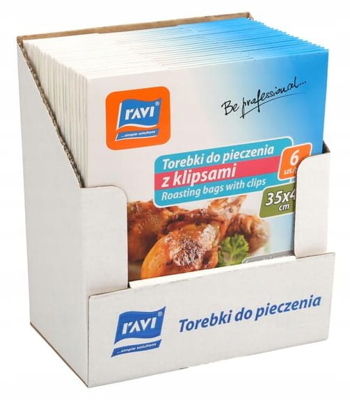 Bakzakken met clips, 6 stuks, 35x40cm