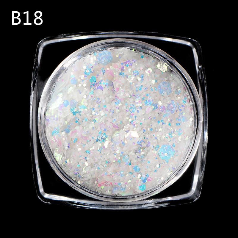 

Mtssii 1 коробка Блискуча пудра з паєтками Прикраси для нігтів УФ-гель-лак Аксесуари Інструменти для манікюру своїми руками чорний