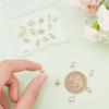BENECREAT 20Pcs 5 Style 18K Gold Plated Links Flat Round Star Brass Micro Pave Cubic Zirconia Links Teardrop Heart Shape Connecter for Necklace