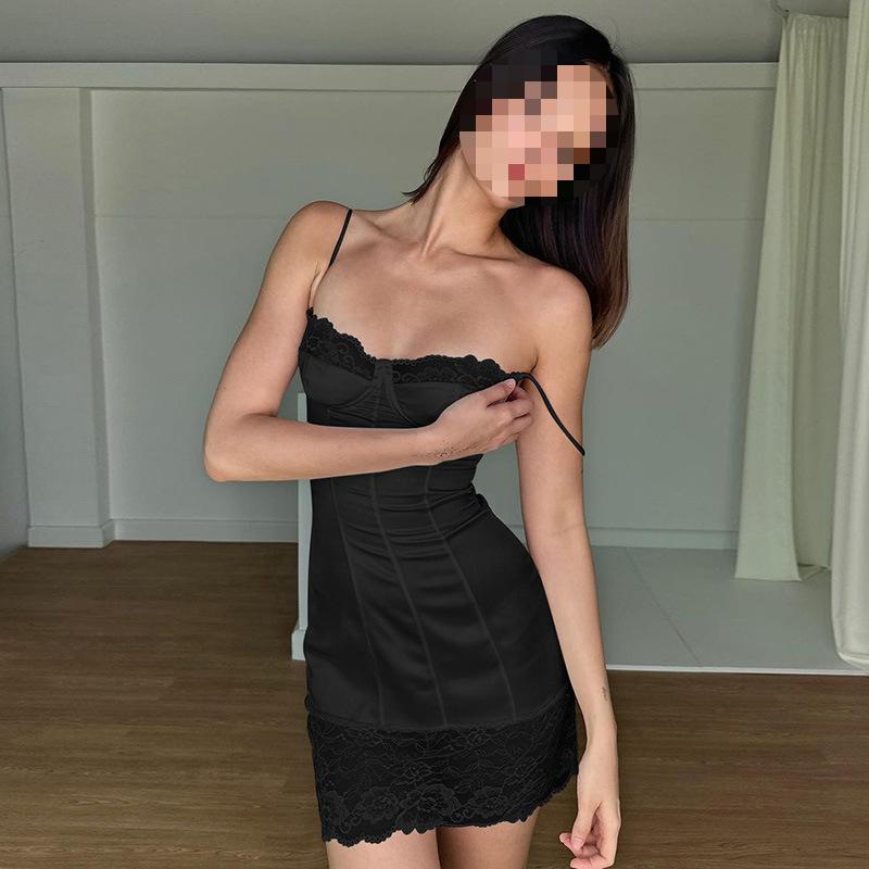 European and American Summer Women's Sexy Tight Fitting Backless Camisole Dress