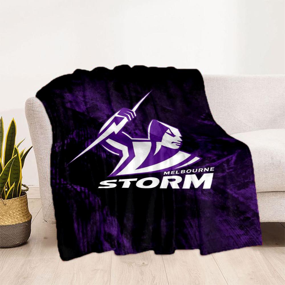 Coperte con logo della squadra Melbourne Storm Adatte per divani, viaggi, soggiorni anche un buon regalo per amici e familiari Adatte a tutte le stagioni.
