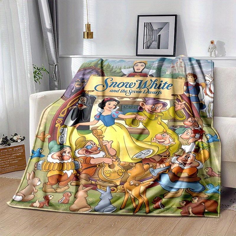 1 Stück Schneewittchen Druckdecke - Weiche Ganzjahres-Kuscheldecke für Wohnzimmer, Schlafzimmer, Personalisiertes Geschenk mit entzückendem Cartoon-Design