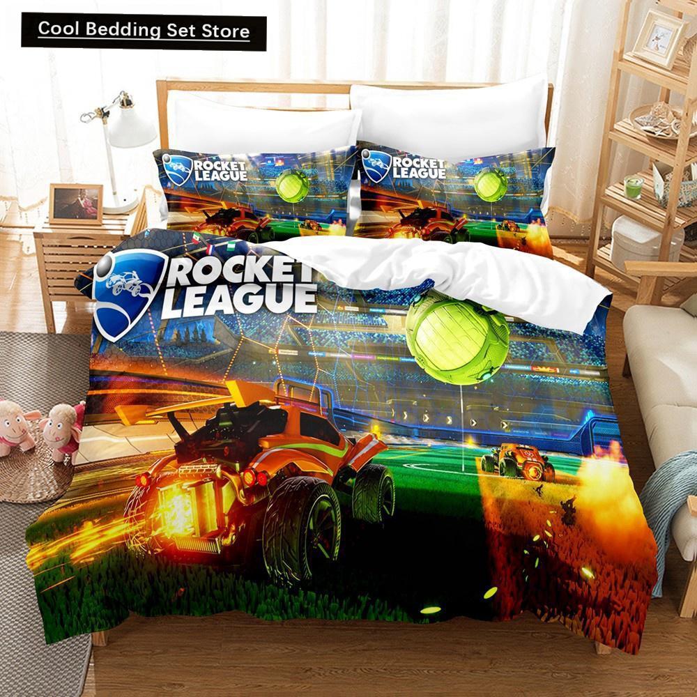 New Rocket League Bedding Set Bedspread Single Twin Full Queen King Size Car Rocket League Bed Set Kids Boy Bedroom Duvet Cover