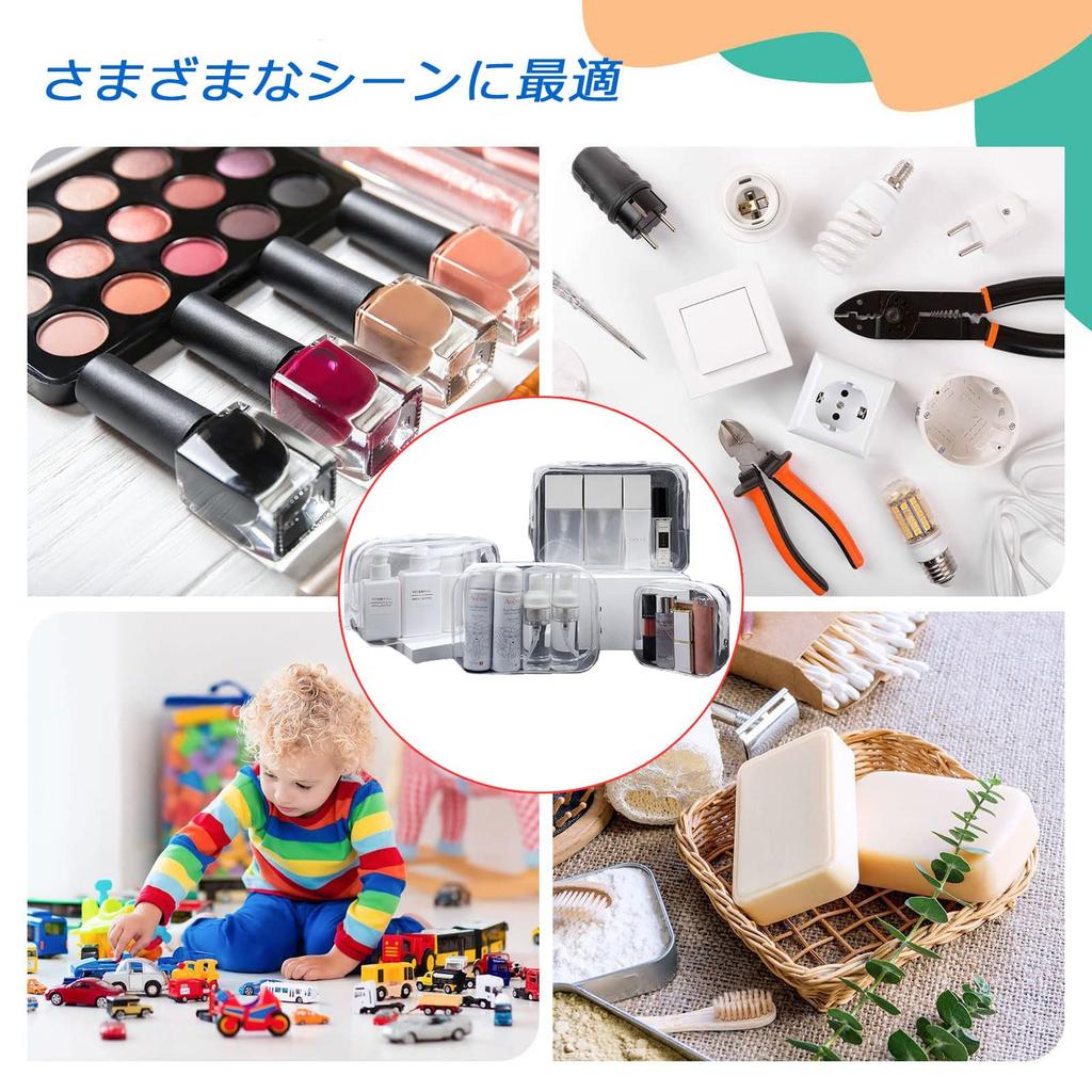 Tumecos Transparent Cosmetic Waterproof Storage Multifunctional Toiletry Makeup Storage Waterproof Travel Toiletry Lightweight and Large Capacity Bag,