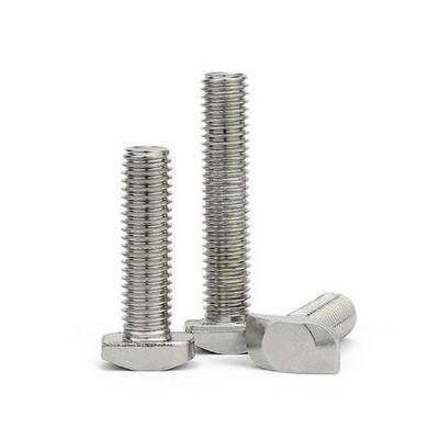 Gold 304 Stainless Steel Square Slot T-Head Bolt for Aluminum Profile Accessories (13.5/14.5 Head Type)