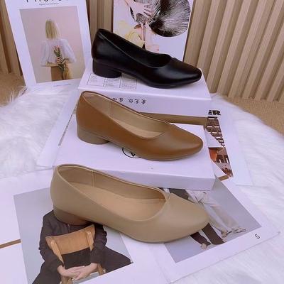 Mutter Schuhe einzelne Schuhe Damen Freizeitschuhe ältere Schuhe Damen weiche Sohlen rutschfest und bequem Herbst flacher Ausschnitt Lederschuhe dicker Absatz Arbeit sh