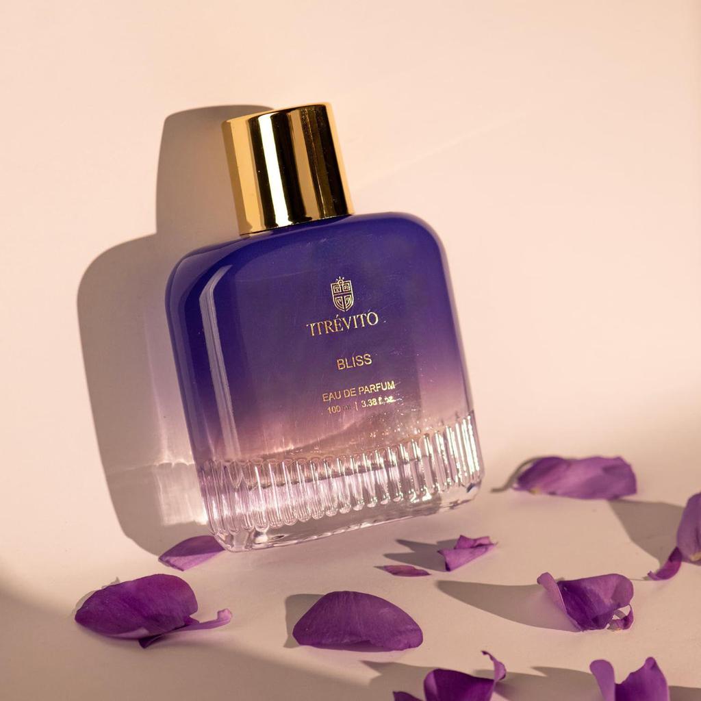 TRÉVITO Bliss Luxus Parfüm für Damen 100ml | Premium Langanhaltendes Eau de Parfum | Ambery Fougere Duft