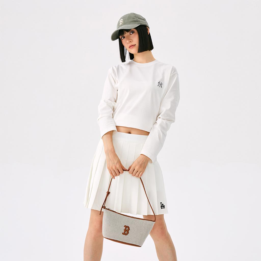 New MLB New York Yankees Basic Collection 25FW Long Sleeved T Shirt Unisex Standard 3ATSB0154-50IVS