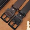 Men's PU Vintage Pin Buckle Leather Belt - Casual & Business Versatile Accessory for Jeans