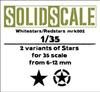 RT Diorama Solid Scale Allied Stars Masking Stickers for Plastic Models 1/35 6-12mm (2 Types) (RTDSOLMRK002-35)