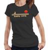 Amity 1975 Tshirt Semi Fitted Ladies Jaws Shark Retro Vintage