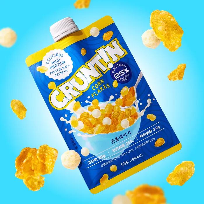 [BEST] Crunteen Crunchball Protein Shake Cornflakes 1 Box 50g x 5 Packets