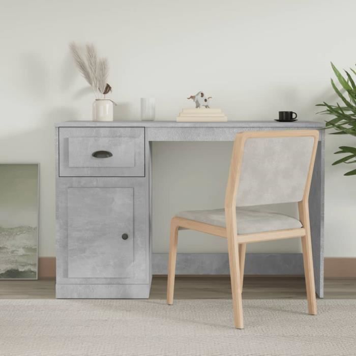 VidaXL Desk with Drawer Concrete Grey 115x50x75 Cm Engineered Wood 816476