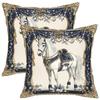 1 Pieces Exquisite Horse Pattern Decorative Throw Pillows Polyester Pillowcase, Sofa Decorative Cushion Cov Headboard Pillow