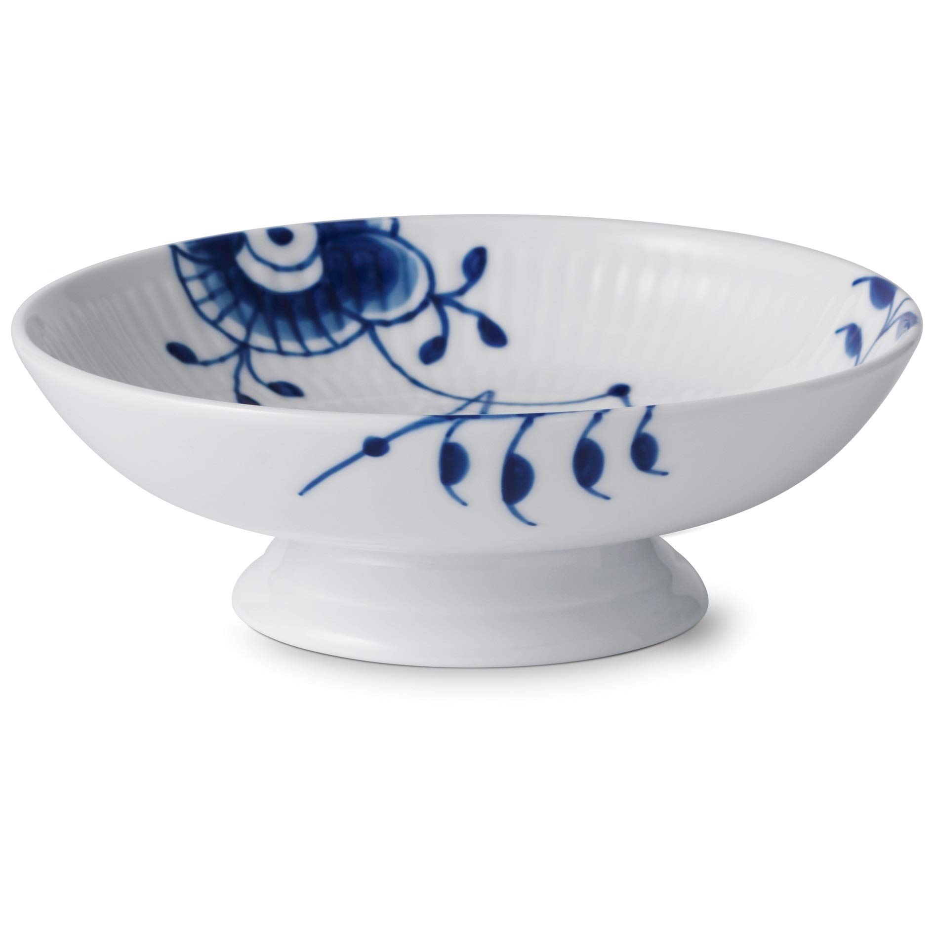 

[Официально импортировано] Royal Copenhagen Blue Fluted Mega Блюдо для торта на ножке, 17,5 см, Свадебный подарок, 1026444