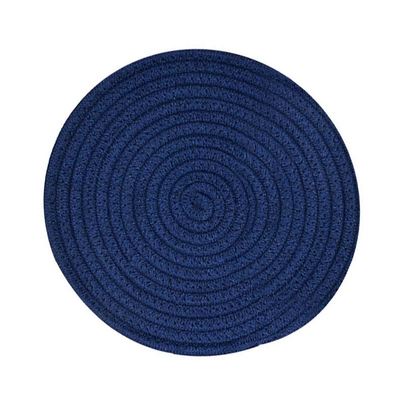 Nordic Insulated Round Cotton Woven Placemat and Coaster Set - Heat Resistant Dining Table Pad.