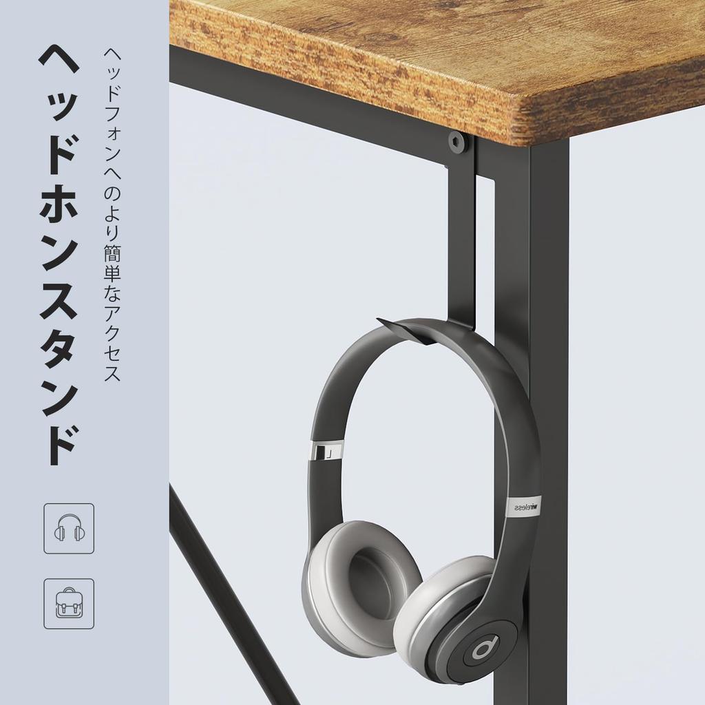 YeTom Computer PC Width Compact Study Desk with Storage Study Desk with Monitor Arm Easy To Vintage Desk, Desk, Desk, 80Depth 40cm, Simple, Desk,