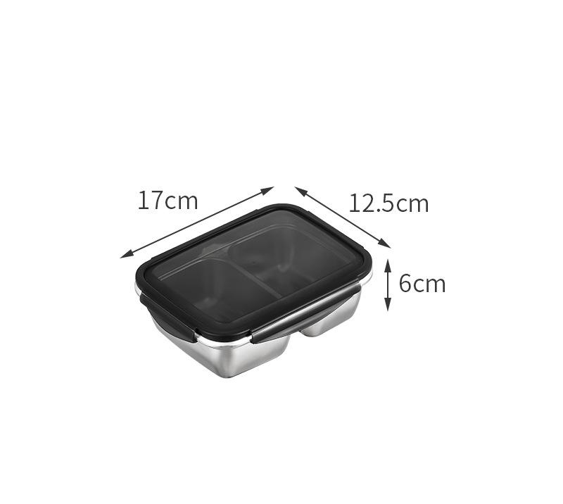 

Stainless Steel Fresh-keeping Box Household Refrigerator Sealed Box Storage and Preparation Box Lid Buckle Lunch Box Flat cover