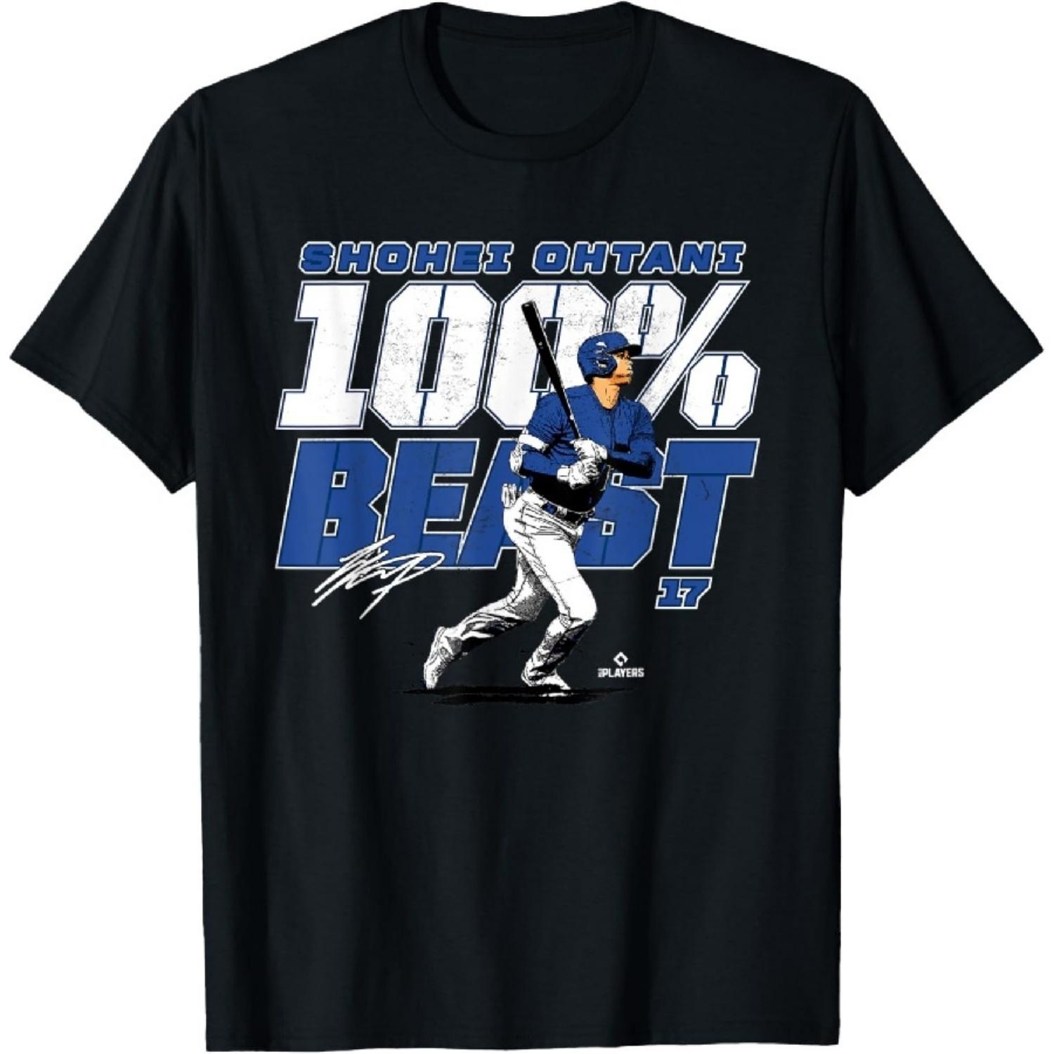 Футболка 100 Percent Beast Shohei Ohtani Los Angeles Baseball MLBPA XXXXXL чёрный