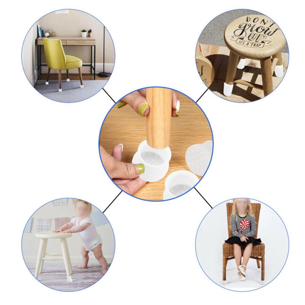 16Pcs/set Chair Foot Pad Cap Cover Chair Table Feet Furniture Leg Pad Protector Silicone High Quality Hot Set Top