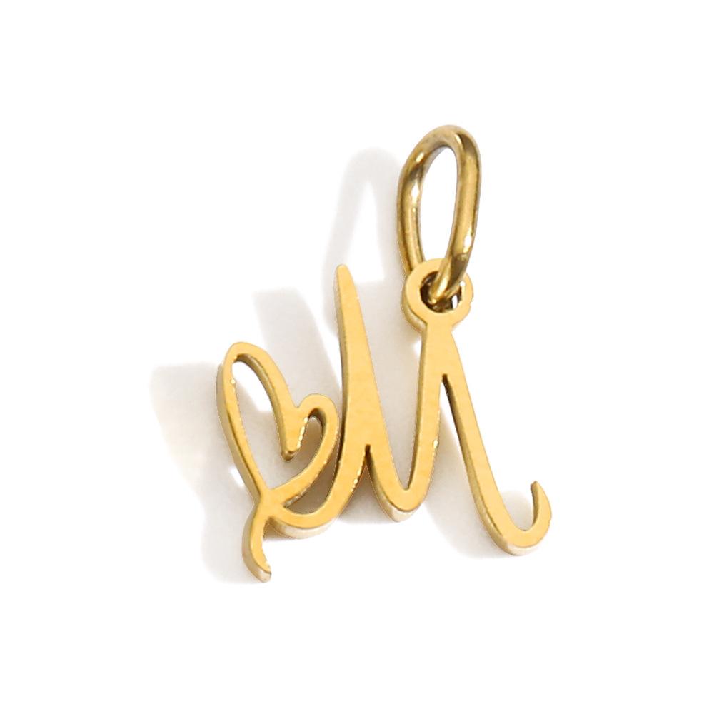Gold-Plated Stainless Steel Alphabet Pendants for DIY Necklaces – Colorfast Jewelry Charms