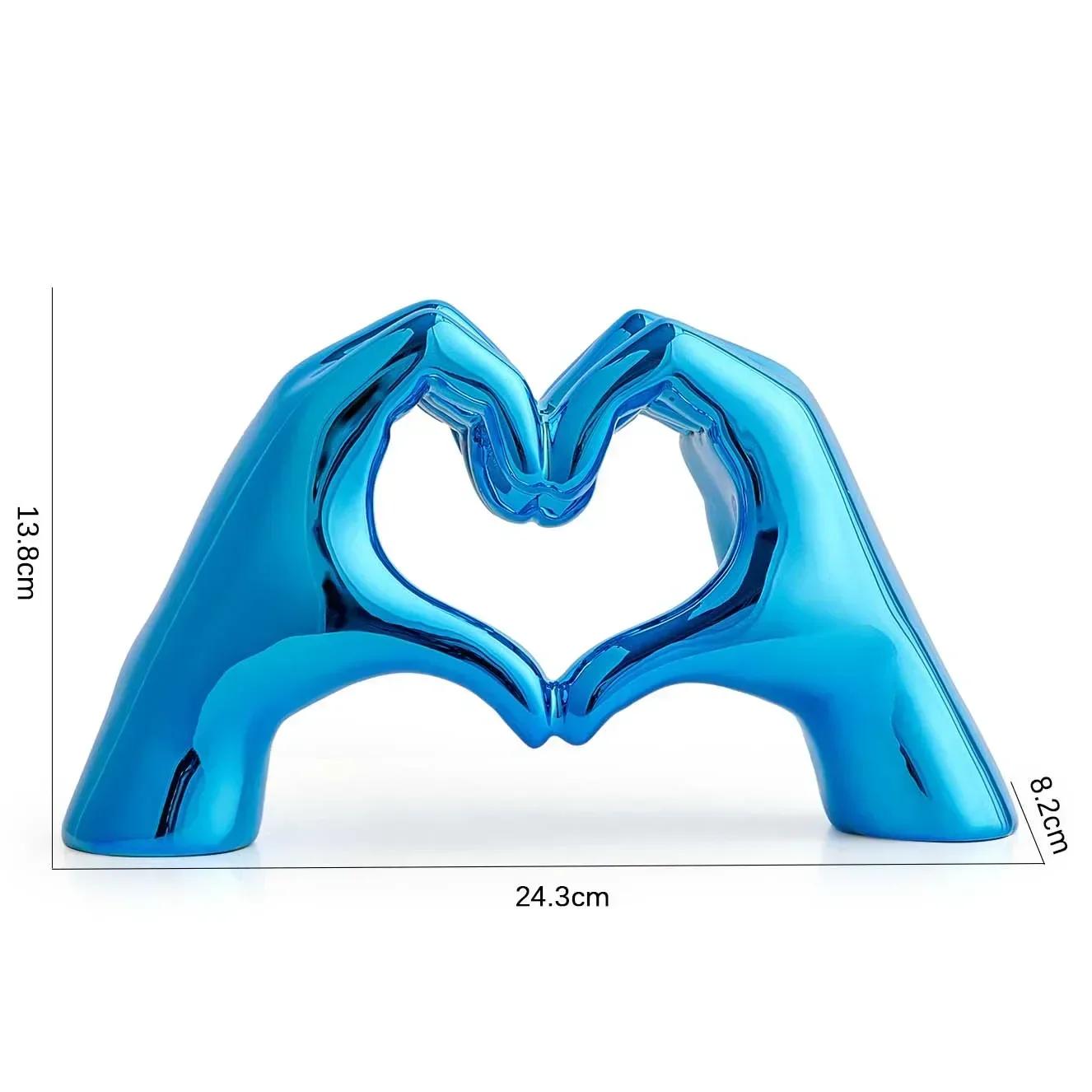 

Индивидуальное украшение для дома, скульптура в виде жеста любви, скульптура и статуэтка в виде руки в виде сердца, скандинавский орнамент, декор комнаты, свадебный подарок
